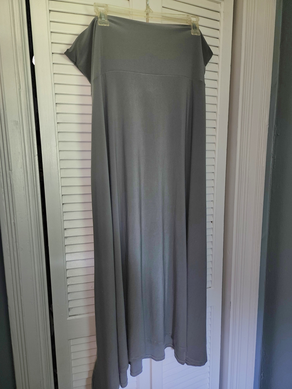 LuLaRoe Light Gray Maxi Skirt 3xl
